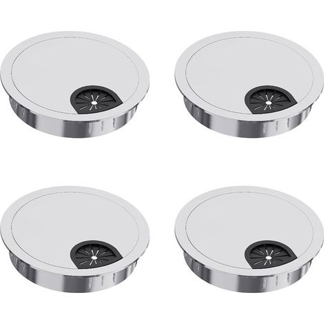 Dailygoods Kabelverschraubung 60 mm Professionelle Kabelverschraubung Zinklegierung Kabelmanagement 4er Set Anti Fingerprint Beschichtung Tischve (1/5)