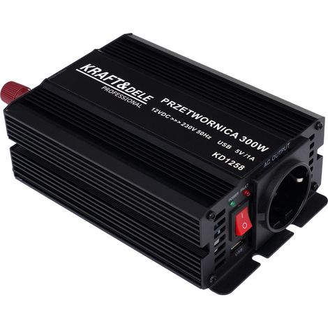 Convertidor de 12V a 230V, 300W / 600W, onda sinusoidal corregida KD1258 (1/5)