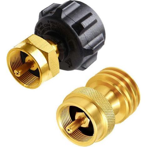 HONORNIC - Valve de régulation pour adaptateur de remplissage de propane, compatible avec les bouteilles de propane jetables (1/5)