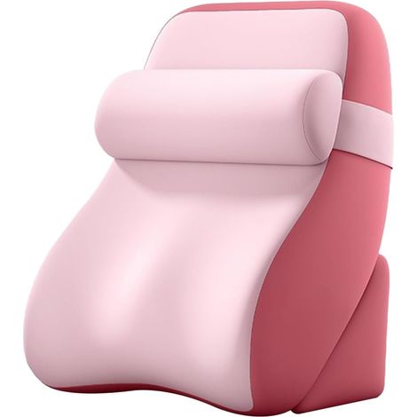 Adjustable Memory Foam Reading Pillow – Ergonomic Back and Lumbar Support Cushion with Removable Pillow, for Bed, Sofa or Floor (TV, Reading, Gaming) Pink (1/5)