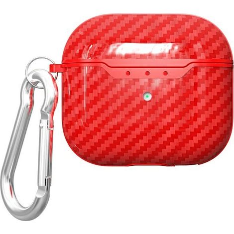 Coque en carbone Beline pour AirPods 4czerwony /rouge