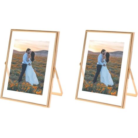 Lot de 2 cadres photo 4X6, pour plusieurs formats de photos (4X6, 3X5, 2X3) (1/4)