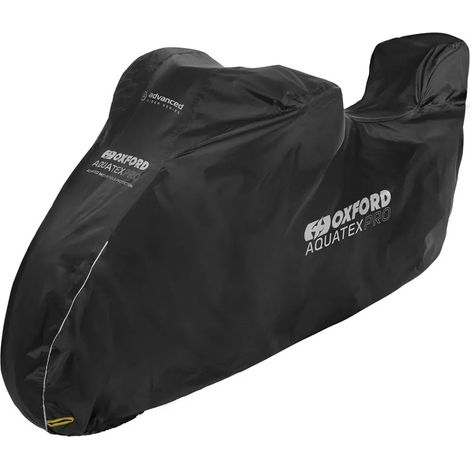 OXFORD 12/2025 AQUATEX PRO WASSERDICHTE MOTORRADABDECKUNG MIT PLATZ FÜR TOPCASE, SCHWARZ, GRÖSSE M
