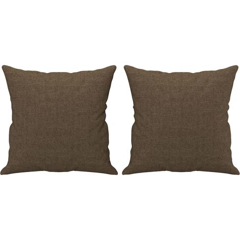 Maison Exclusive - Coussins décoratifs lot de 2 Marron 40x40 cm Tissu