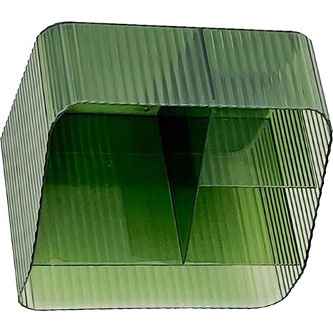 Trapezförmige Aufbewahrungsbox für den Schreibtisch, Organizer aus PP-Kunststoff für Make-up-Pinsel, 4 Fächer, Grün (1/5)