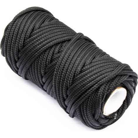 Treccia per veneziana in polipropilene Ø 3 mm. nero 20 mt.