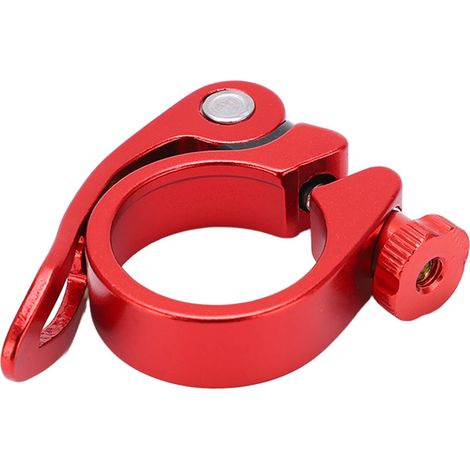 Collier de Selle VTT BOLANY, Bride de Serrage Rapide en Aluminium pour Tige de Selle Vélo, 34.9mm Rouge (1/5)