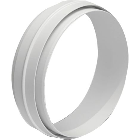 optimAIRo N26026 Rohrverbinder Kunststoff, Lüftungssystem, Abluftführung, Rohrverbindung, energieeffizient, geräuscharm, weiß, NW 125 (1/3)