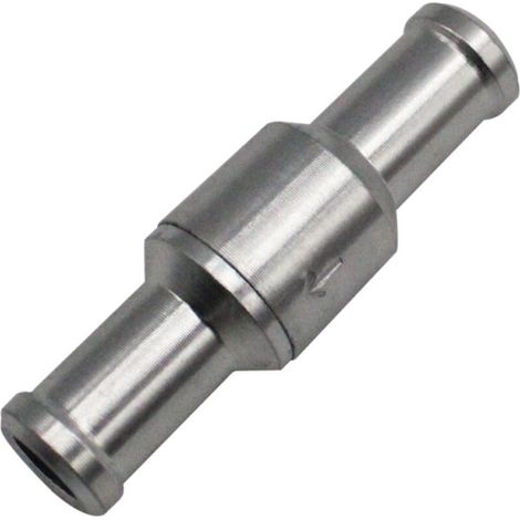 Clapet anti-retour unidirectionnel en ligne de 10 mm pour carburant, eau, gaz, air et vide, vanne en aluminium (1/5)
