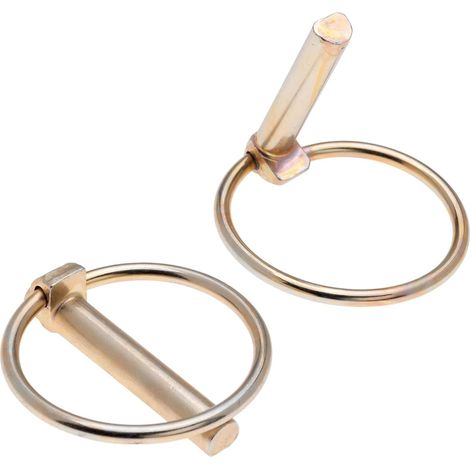 CCYKXA 4,5 x 41 mm Sicherungsstift (2er-Pack), Haltestift, O-Typ-Sicherheitsstift, Clipstift mit Ring, DIN11023-Achsstift für Traktor, Anhänger, LKW, Mäher, Bagger (1/5)