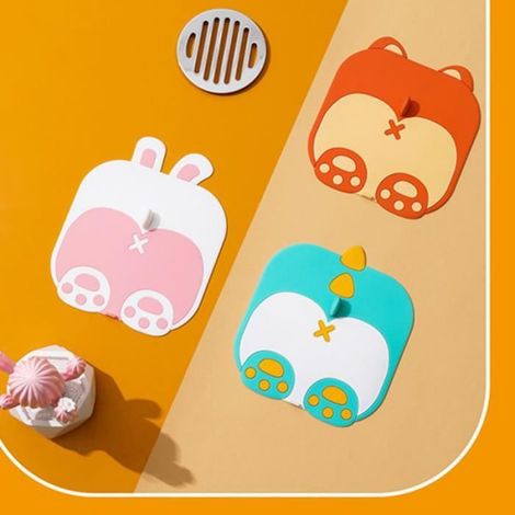 Bouchon Pour Canalisation De Douche - Silicone - Antidérapant - Style Dessin Animé - 1 Pièce (1/4)