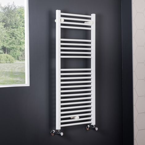 WarmeHaus Straight Heated Towel Rail White 1100x500mm (1/5)