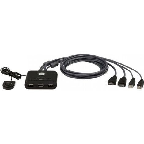 no-name CS22HF KVM-Switch HDMI schwarz 2 Ports