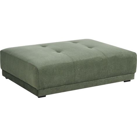 Ottoman Green Fabric Upholstery 1 Seater Modern Traditional Living Room TORPO (1/5)