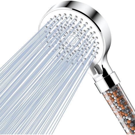 Pommeau de Douche Anti-calcaire Filtrant à 5 Modes Pommeau De Douche Pluie Haute Pression Pour Salle De Bain Avec Élimination Du Chlore Résiduel (1/5)
