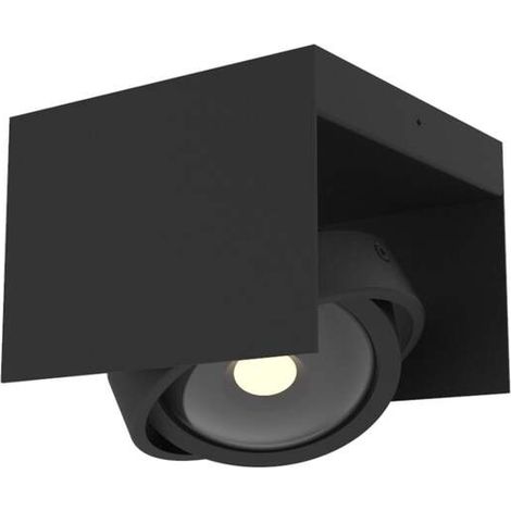 [NEUWERTIG] B-Ware Megatron Deckenstrahler Cardano LED dimmbar schwarz 1-flammig Stahl 15x15cm (1/2)