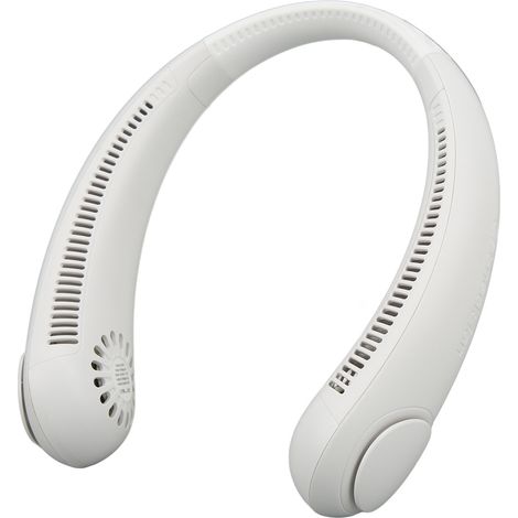 Lüfter ohne Rotorblätter, leise, für Outdoor-Sportarten, USB-aufladbar, faltbar, mit integriertem Akku, elegantes Weiß (1/5)