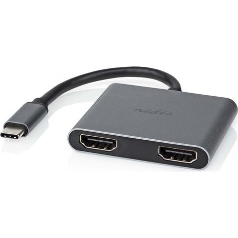 nedis CCGB64670BK01 adaptador USB-C plateado 4K 30Hz