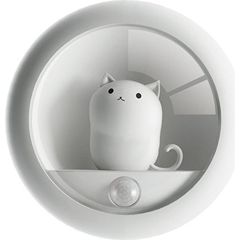 Veilleuse Enfant - Led Rechargeable USB Avec Detecteur De Mouvement - 3 Modes Auto/On/Off - Pour Chambre Bébé Salon Salle De Bain Couloir Escalier - 1 Pièce