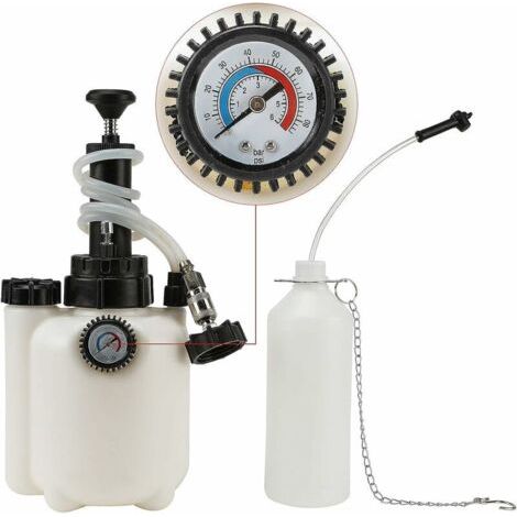 3L Purgeur de Frein Voiture, Purgeur de Liquide de Frein, avec Adaptateur E20, Pression de Service de 10-30 PSI, Bleeder de Frein (1/5)
