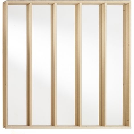 Mottez – Verrière d'atelier MDF personnalisable 148,4x107,2cm – 5 vitres en verre trempé 4mm – Fixation 16 points pour installation rapide