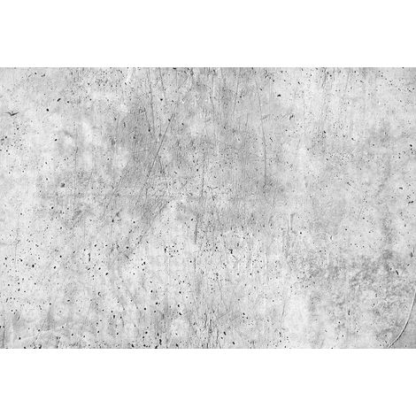 Papier peint panoramique imitation béton gris | Tapisserie panoramique effet béton moderne pour cuisine | Papier peint panoramique style industriel - 384 X 260 cm (8 pièces) (1/2)