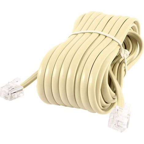 Cavo Telefonico RJ11 connettori 6P4C 5m giallo Aigostar (1/3)