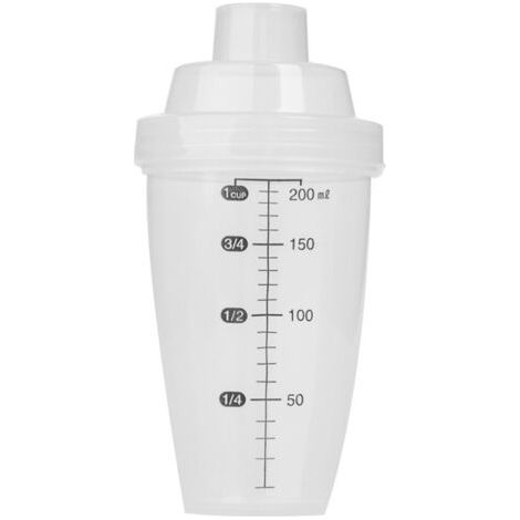 BUNTHAUS Vinaigrette-Mixer, 200 ml, Kunststoff-Saucenmixer für Salat, Marinaden – abgestufter Vinaigrette-Mixer, Shaker – auslaufsicher (1/5)