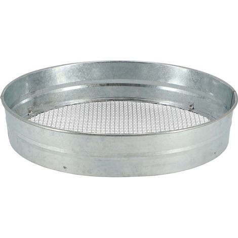 Tamis de jardinage en acier inoxydable 36cm – Rebord anti-terre – Maille 1cm pour tamisage précis – Poids léger 0,42kg – Pflanzen Kölle