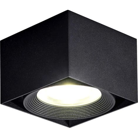 10W LED Plafonnier Spots lampe,Spots de plafond,Applique de Plafond, spots plafond orientables,LED Plafonniers,Éclairage de plafond,IP20,10x10x7cm (Noir-4000K) [Classe énergétique A+]
