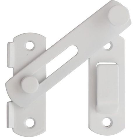 Loquet de porte rabattable robuste, verrou de porte de sécurité, blanc (1/5)