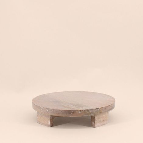Plateau rond en bois sur pieds 30cm