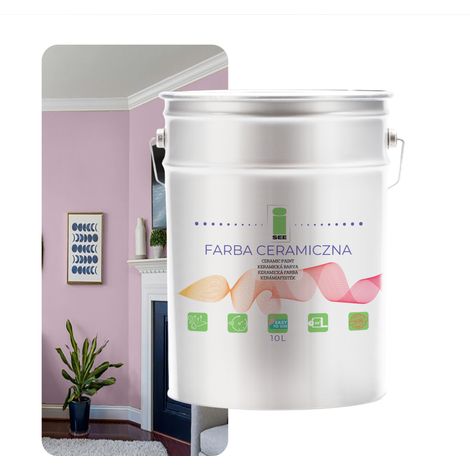 PITTURA MURALE IN CERAMICA, LAVABILE, ROSA CIPRIA, 10L, POLONIA (1/5)