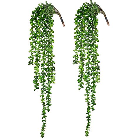 Lot de 2 guirlandes de perles artificielles à suspendre pour intérieur ou extérieur, mariage, décoration murale (1/5)