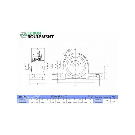 Palier fonte UKP207+H2307