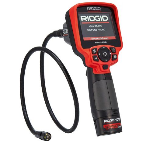 Ridgid – Caméra d'inspection micro 3,5 po 640 x 480 – Tête de caméra 17 mm – 4 LED réglables – Longueur du câble 900 mm