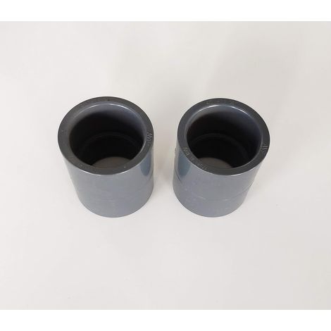 Lot de 2X Manchons PVC Pression / 40 mm intérieur F/F PN16 / Piscine et arrosage / égale 40mm (1/2)