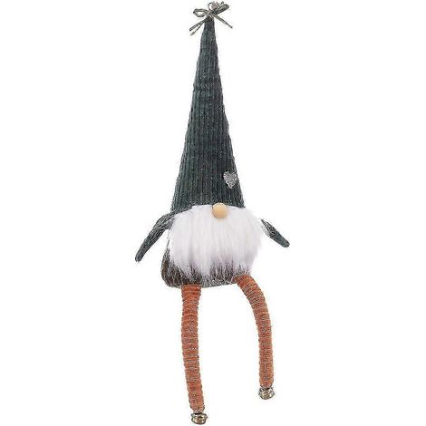 Boule de Noël en tissu vert multicolore sable, Père Noël, 14 x 7,5 x 51 cm (1/5)