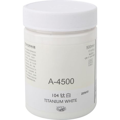 Peinture acrylique blanche 500ml pour murs intérieurs et extérieurs, pigments peints à la main, lot de peinture artistique. (1/5)