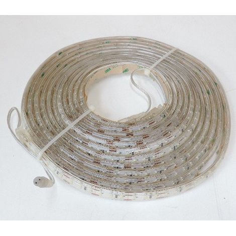 Ruban bandeau LED étanche 14.4W/m blanc froid 6000K longueur 5m alim 12V (non incl) 120leds/m exterieur IP65 (1/2)