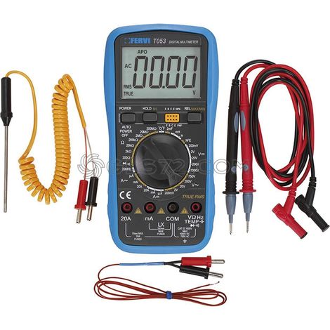 POLIMETRO MULTIMETRO TESTER VOLTIMETRO AMPERIMETRO DIGITAL FERVI T053 (1/2)