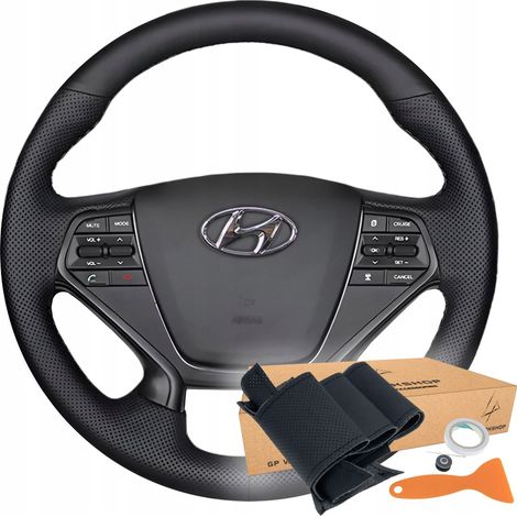 LENKRADABDECKUNG MIT MUSTER FÜR HYUNDAI SONATA IX 2015-2017 (1/5)