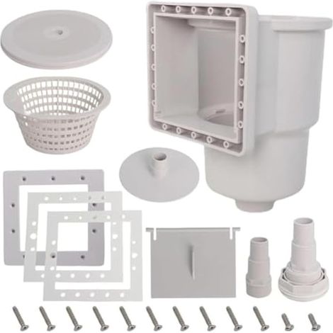 Kit d'écumoire de piscine hors sol pour skimmer mural pour incisions murales de piscine de 15,2 cm, remplace l'écumoire hors sol SP1091LX (1/5)