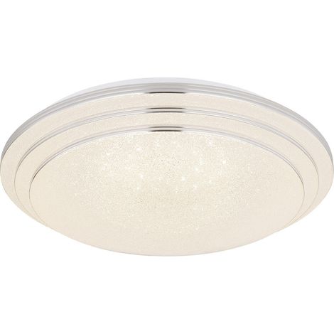 Plafonnier encastré en verre à motifs, LED blanche, intensité variable 2 700-6 500 K, télécommande