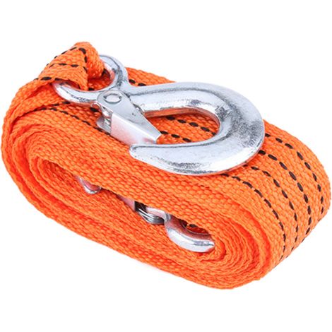 Câble de remorquage pour remorque de voiture de 4 mètres de long, supportant une charge de 3 tonnes, avec crochet, outil pour véhicule d'urgence (1/5)