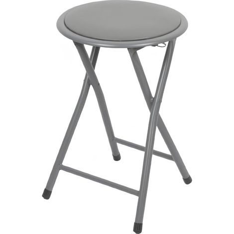 Tabouret Pliable PVC Gris Atmosphera (1/2)