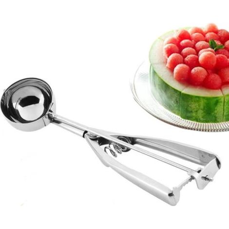 Allecto Plus - Paletta per gelato in acciaio inox con espulsore - Per gelato e biscotti - 4 cm - Accessorio da cucina (1/5)