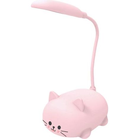 Niedliche, faltbare Nachtlampe mit Cartoon-Kätzchen, vielseitig einsetzbar und verstellbar, für den Schreibtisch im Schlafzimmer (1/5)