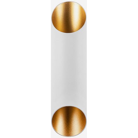 Metall-Wandleuchte zylindrisch G9 Cut - Weiß