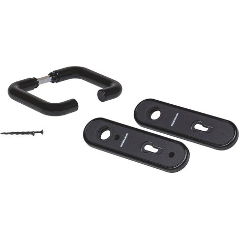 Hörmann Drückergarnitur D-110 Kurzschild für BB u. PZ, Kunststoff schwarz 534820 (1/3)
